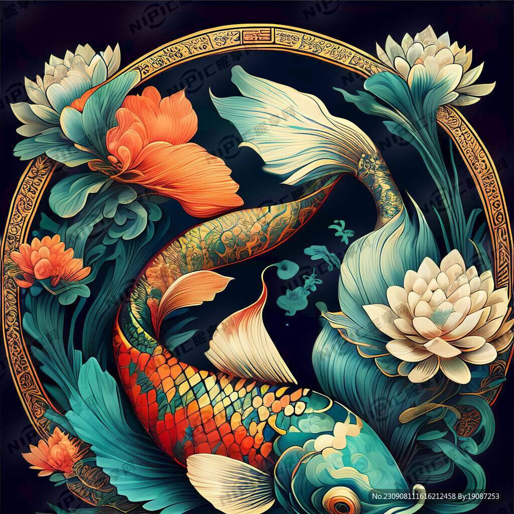 国潮吉祥转运锦鲤