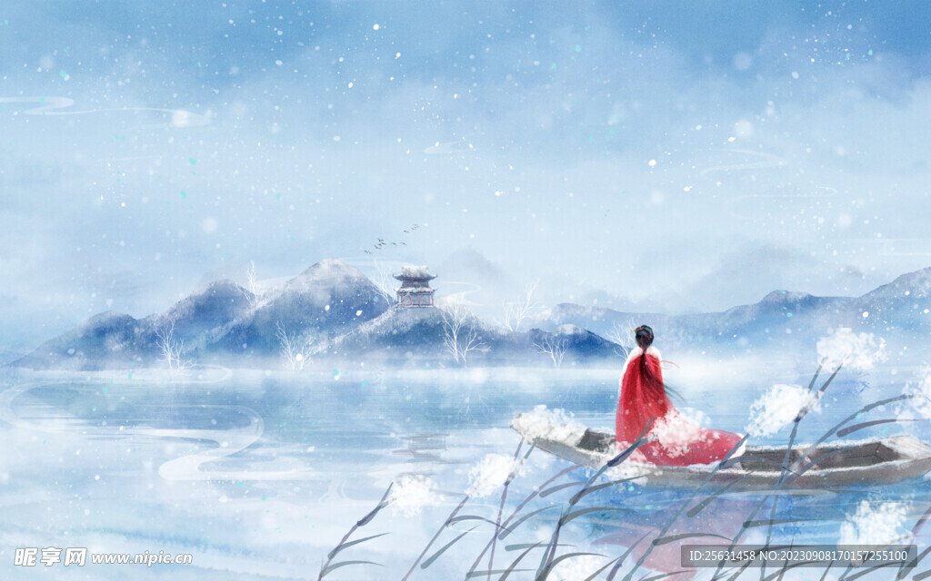 中国风山水背景