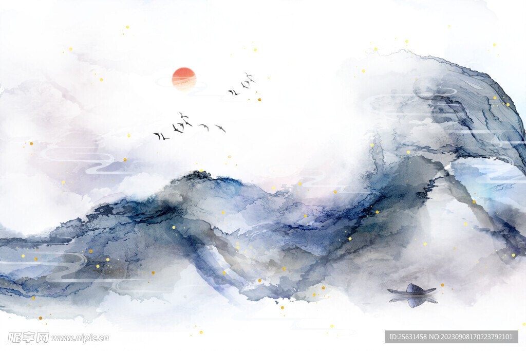 水墨山水画背景