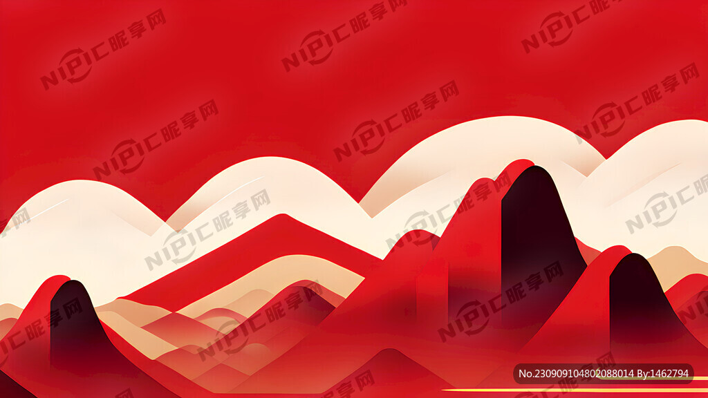 时尚简单大气磅礴的红色主背景