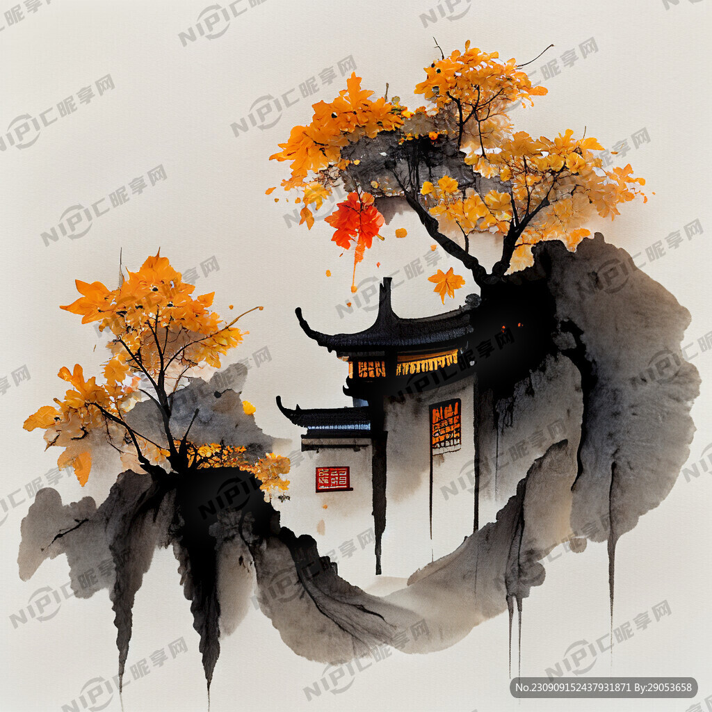 国庆元素 中秋元素 字是永六