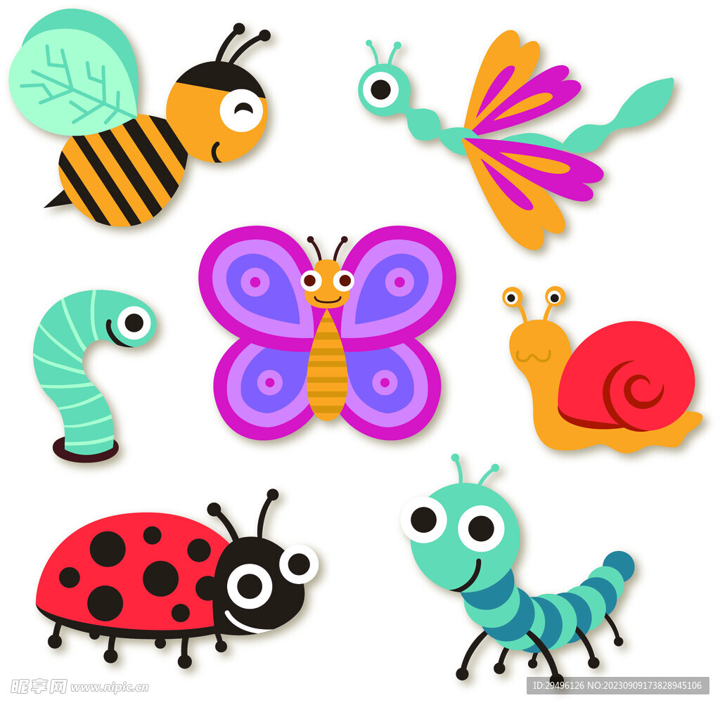 7款卡通昆虫