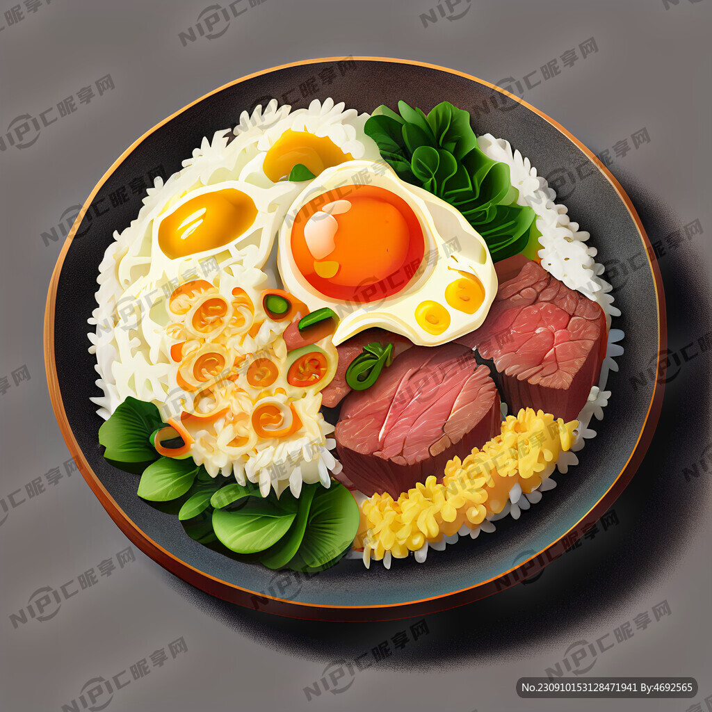 牛肉土豆饭 西红柿炒鸡蛋和青菜