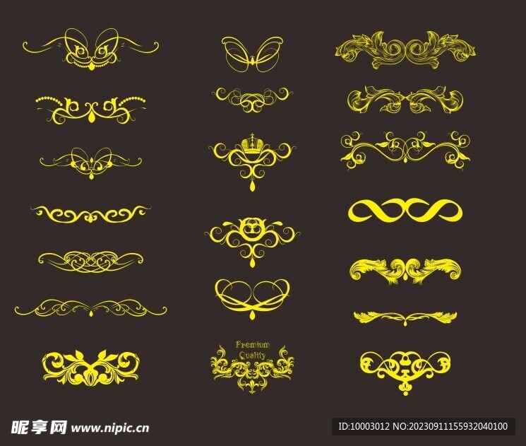 古典花纹边框花边素材