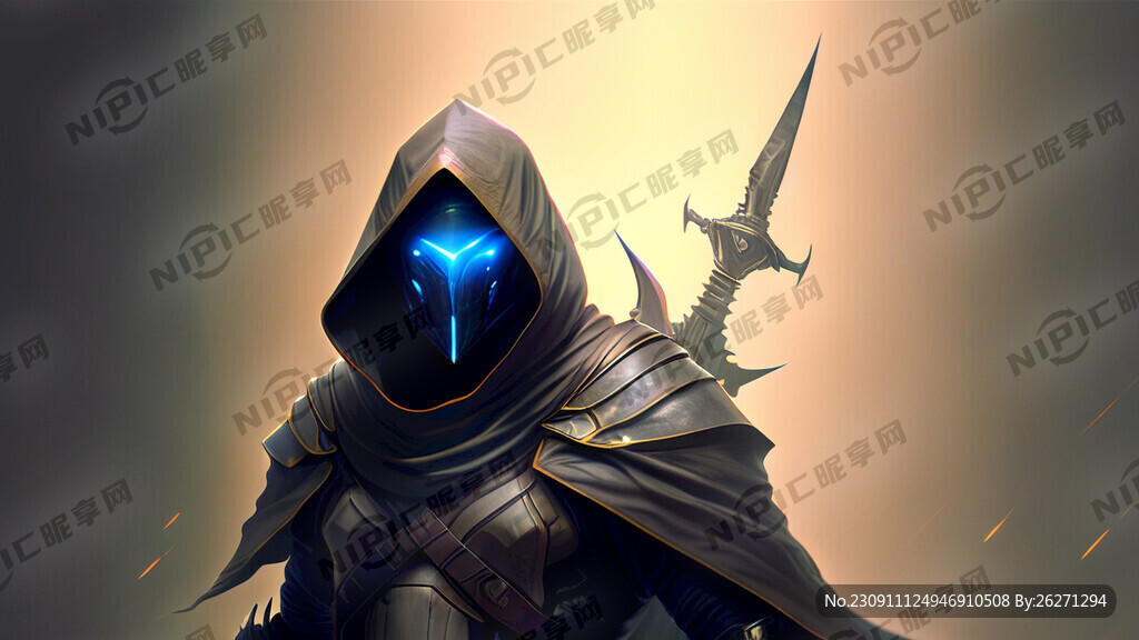 精通武器的剑客 头戴斗笠