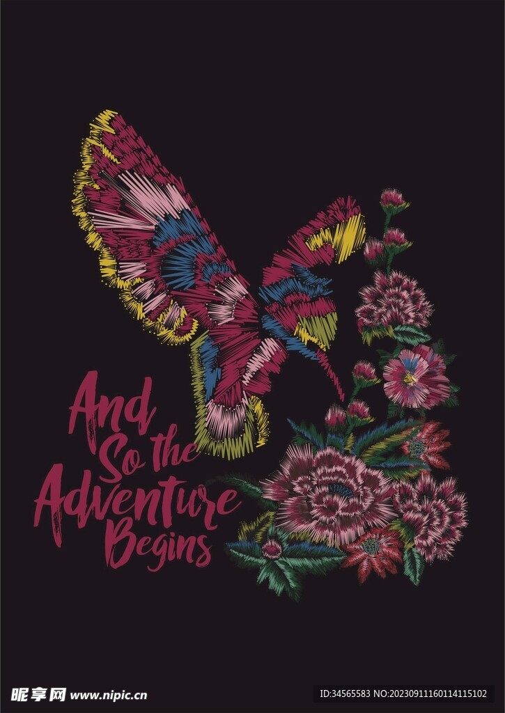 小牡丹 杜鹃 小鸟花朵刺绣