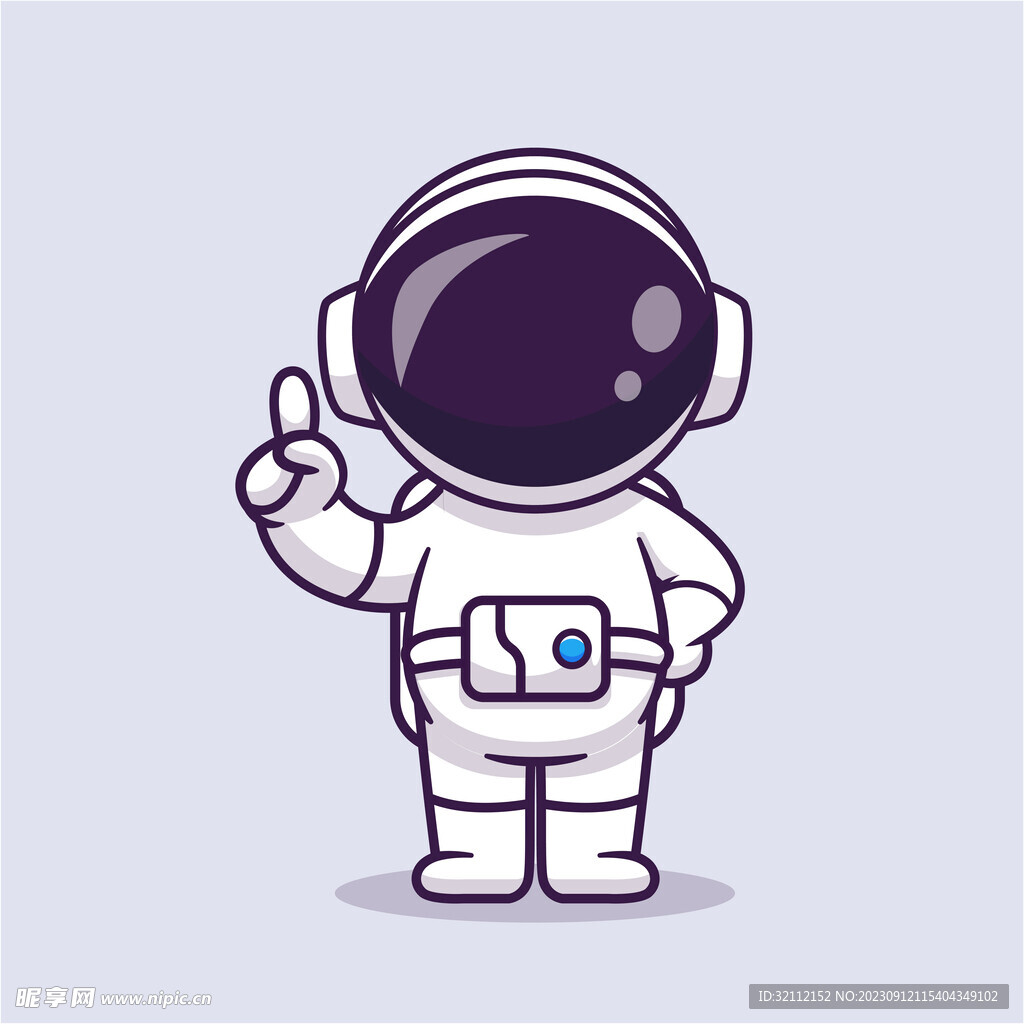 卡通矢量宇航员