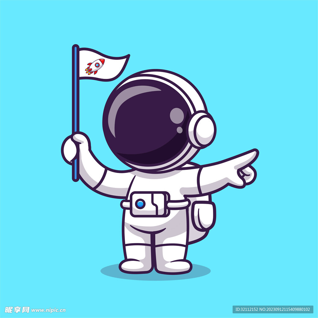 卡通矢量宇航员