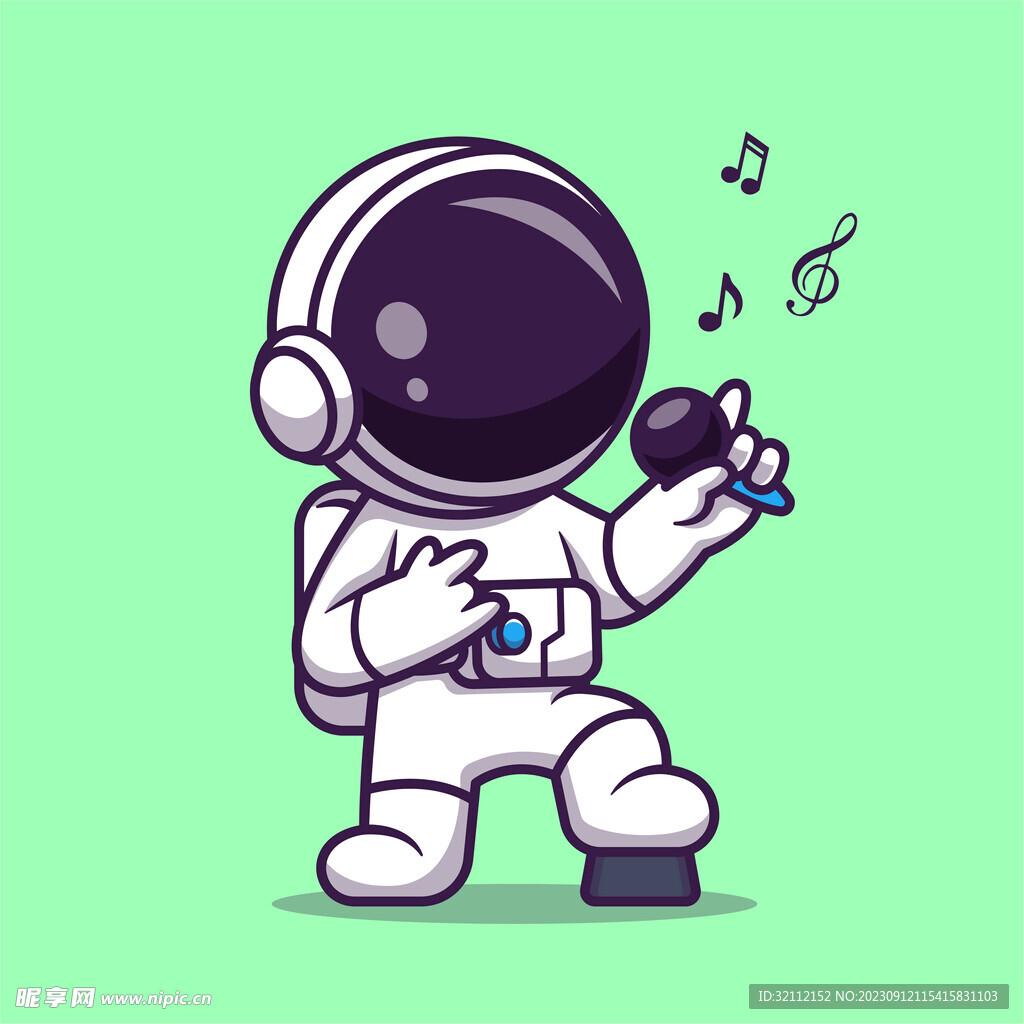 卡通矢量宇航员