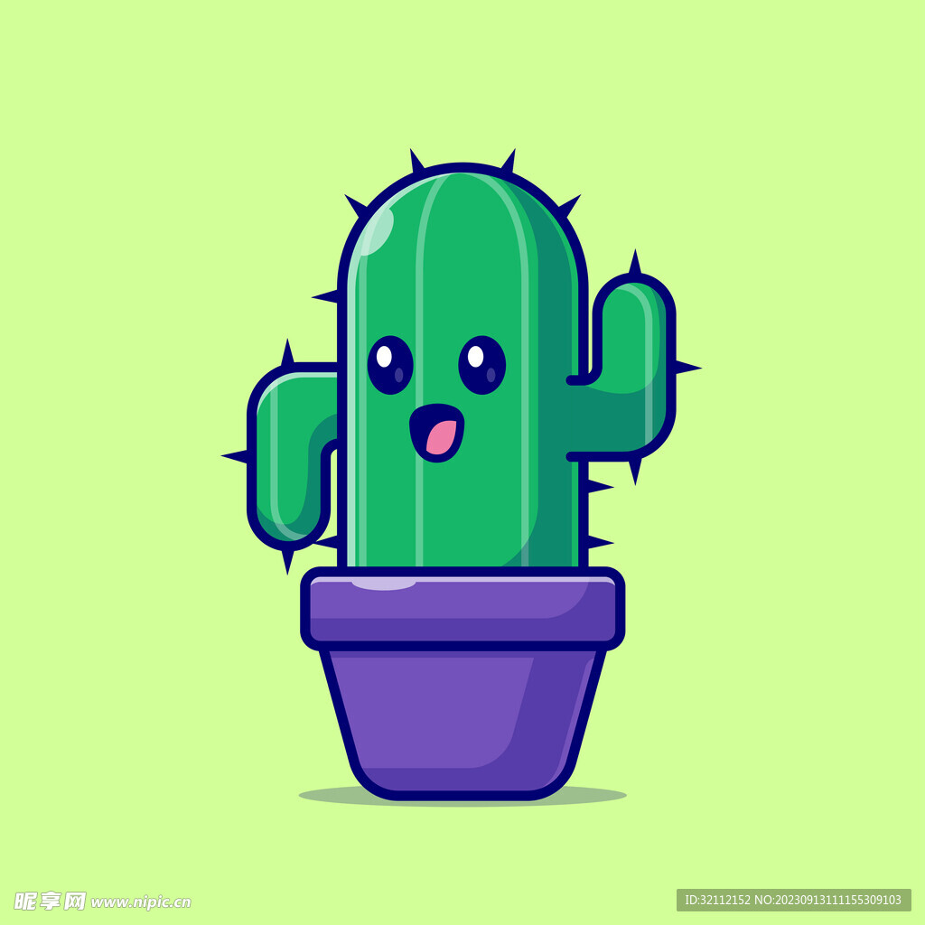 卡通矢量仙人掌