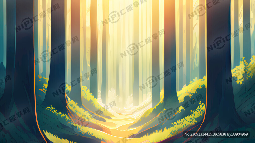 森林 壮美景色 构图层次丰富