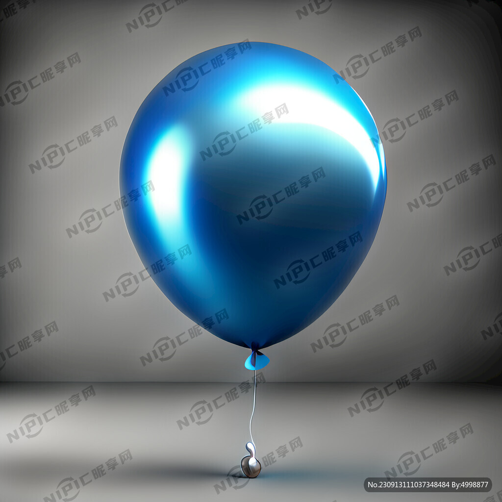 蓝色气球 银色气球 奢华