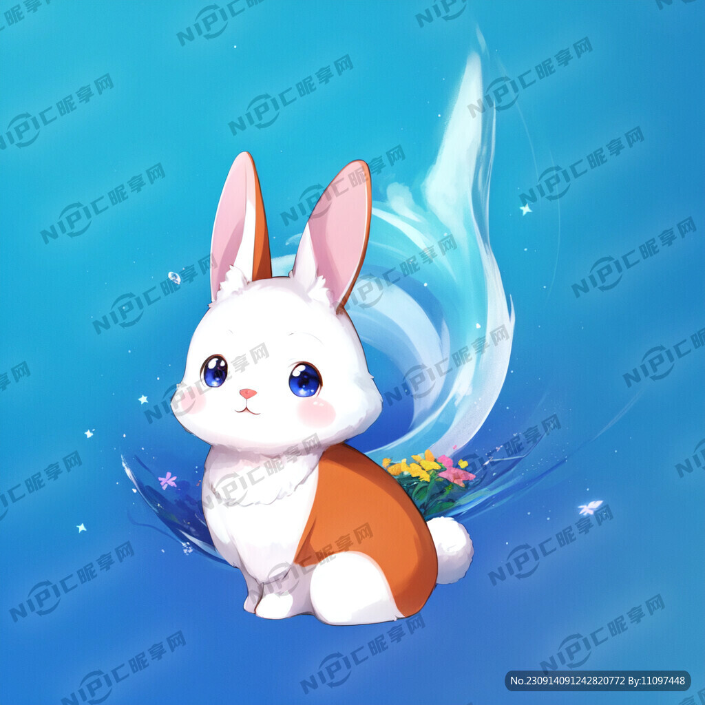 卡通可爱无背景小兔子头像