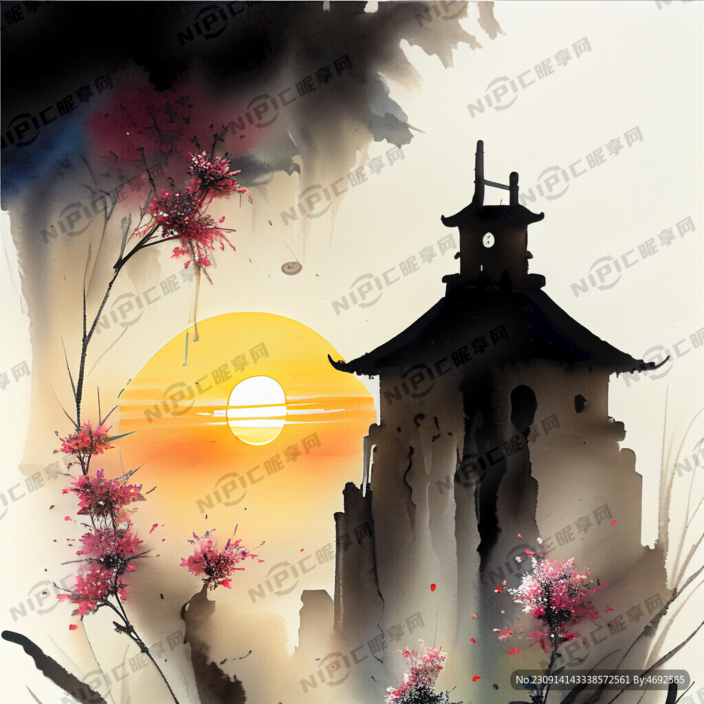 国庆节 师生 太阳和花草