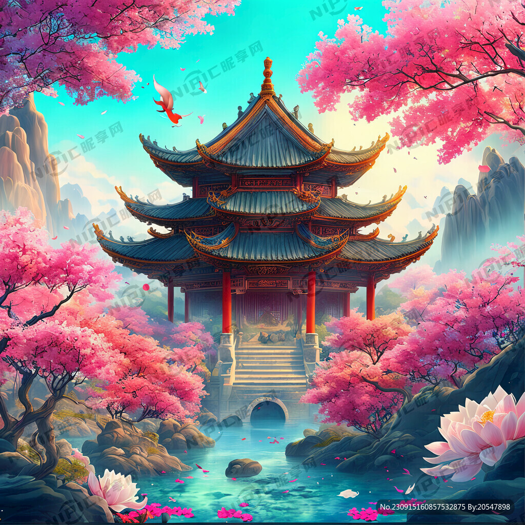 游戏梦幻唯美新中式风景 超高清