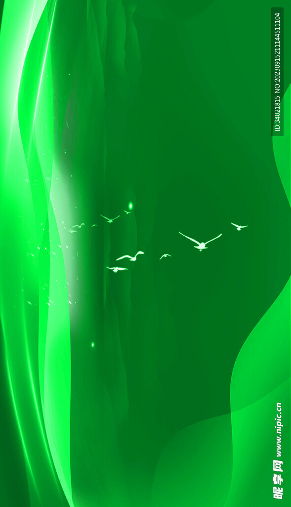 线条城市绿色科技展板海报背景