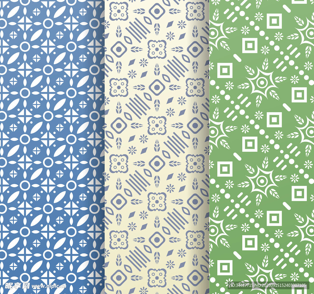 素色花纹无缝背景