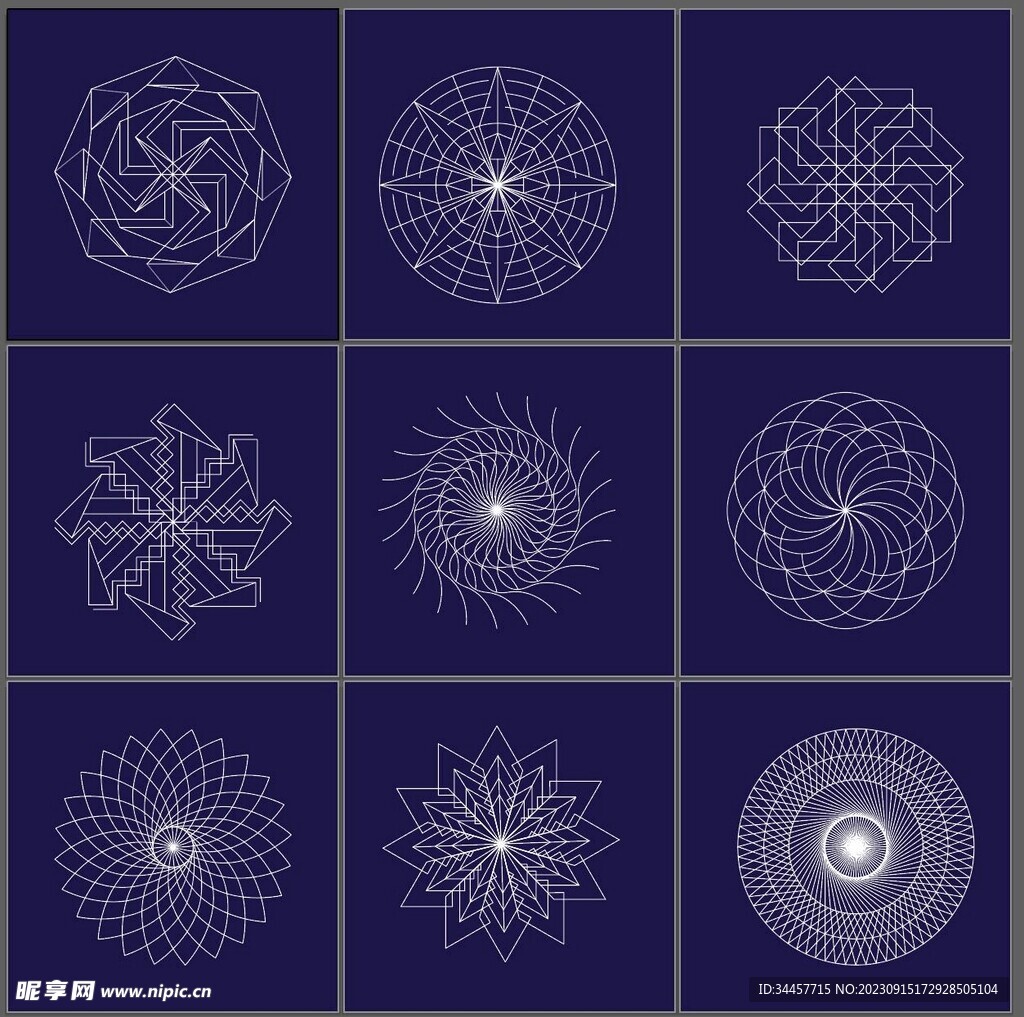 几何线条组合图案