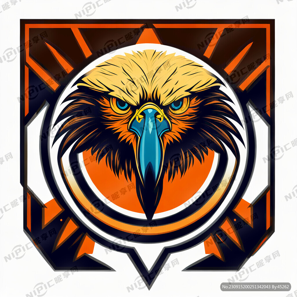 初中班级标志二班有雄鹰元素