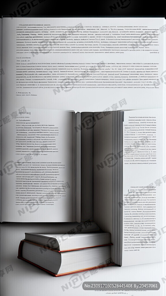 白色的书本内页