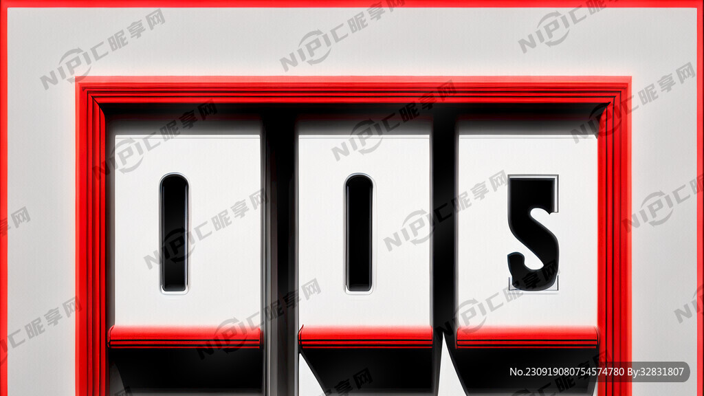 门头 红字 白底