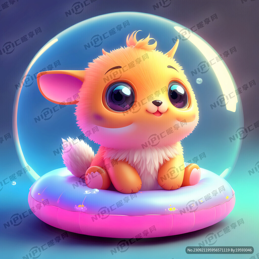 3D气垫材质虚拟梦幻萌可爱可爱