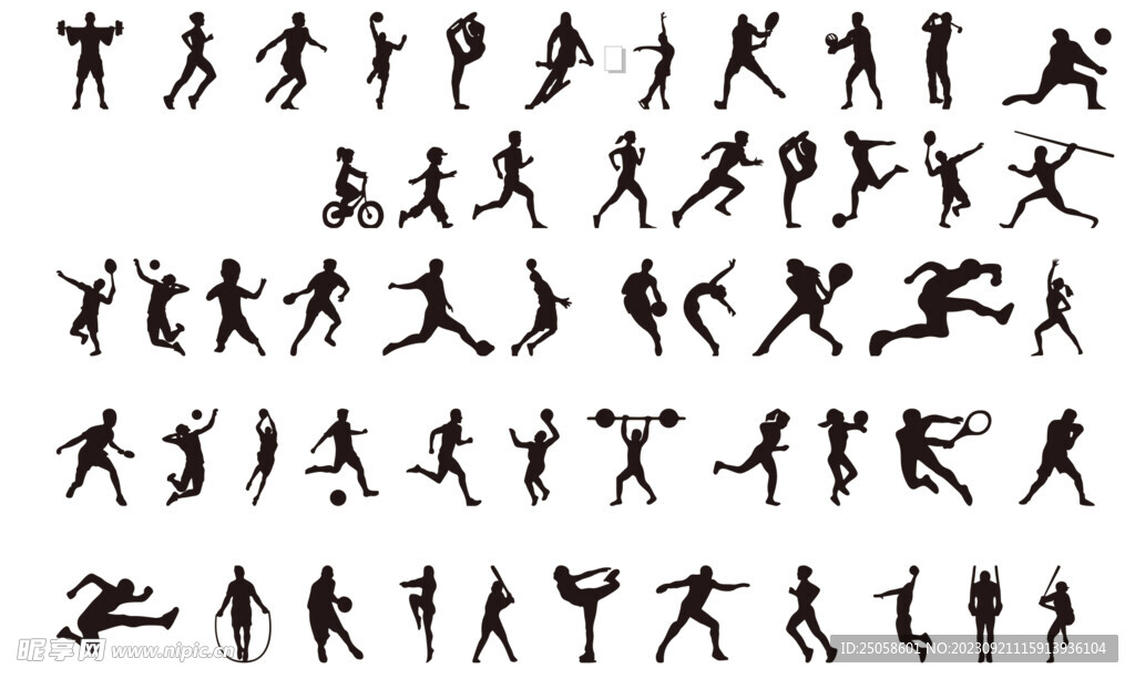 运动人物剪影