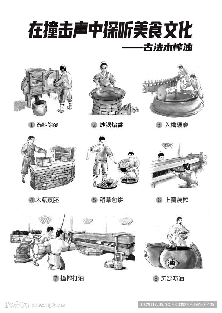 古法木榨油工艺