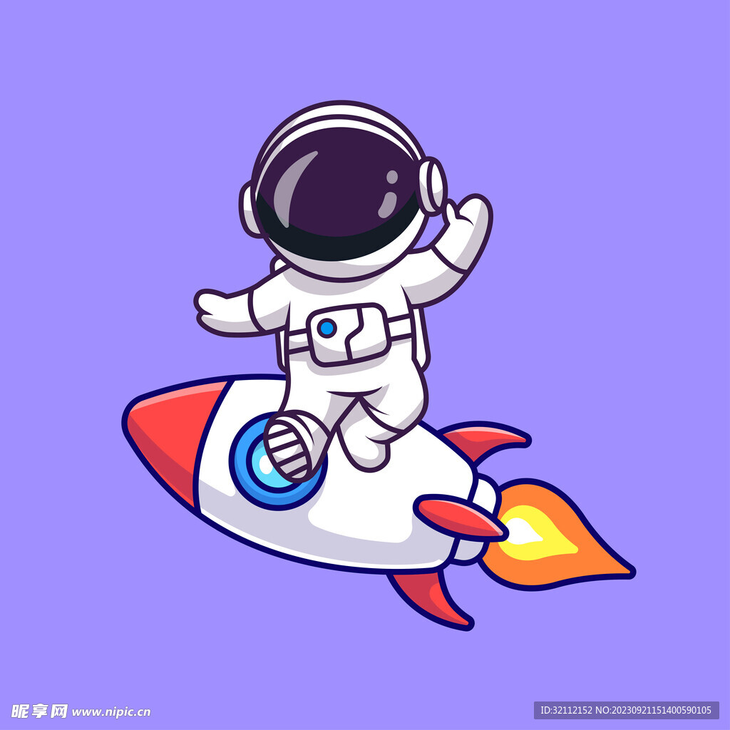 卡通矢量宇航员
