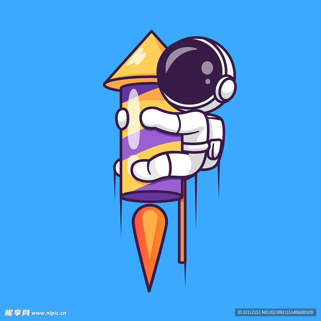 卡通矢量宇航员