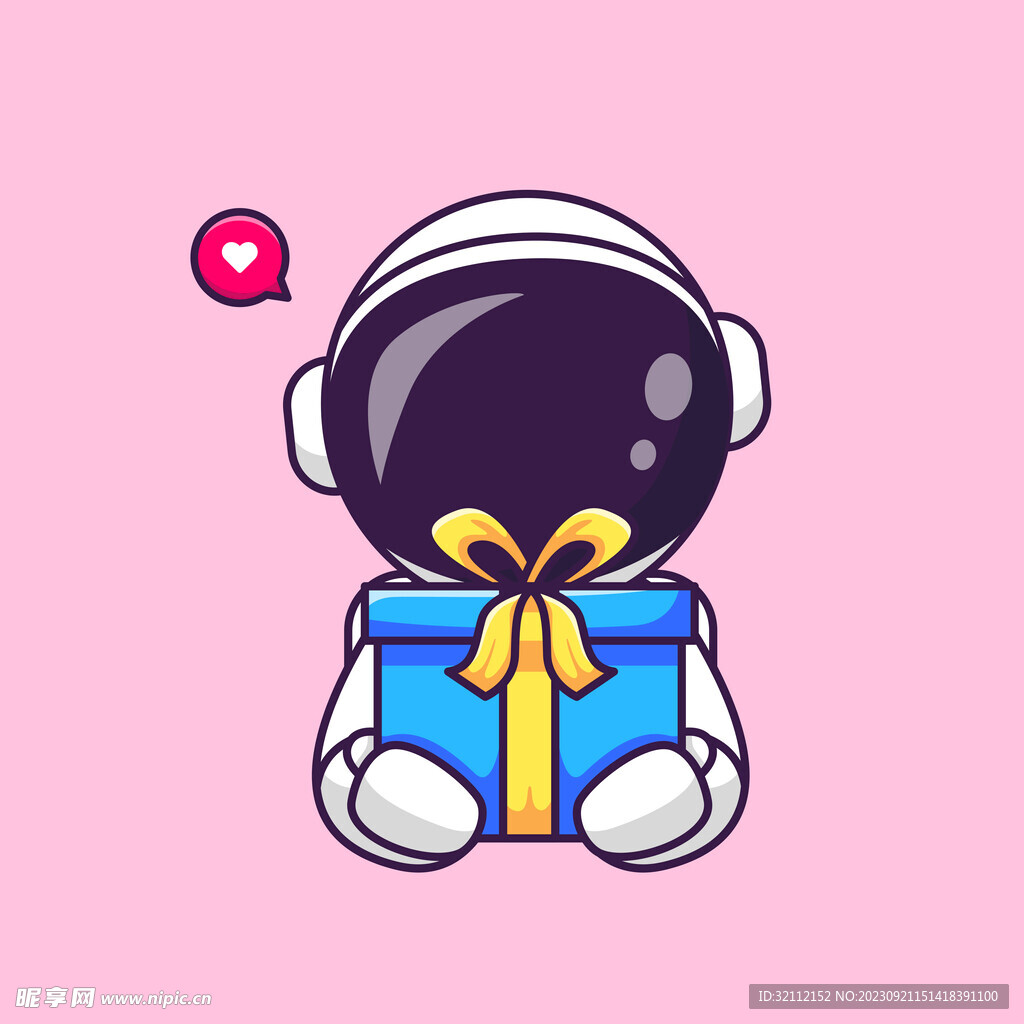 卡通矢量宇航员