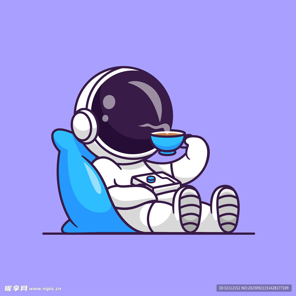 卡通矢量宇航员