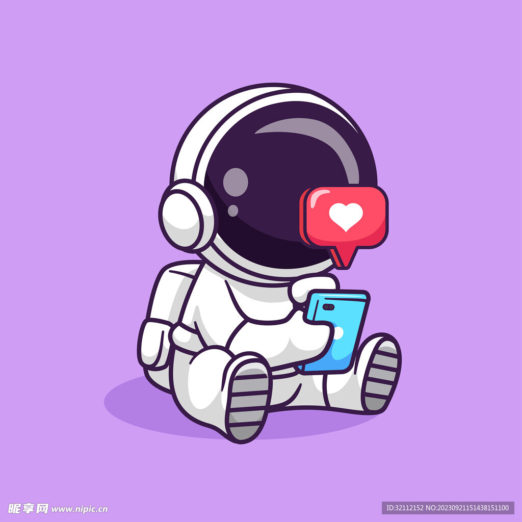 卡通矢量宇航员