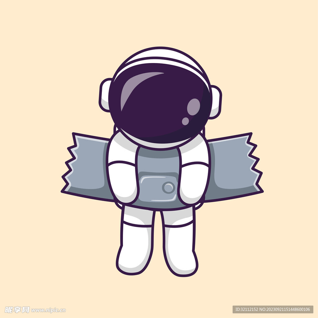 卡通矢量宇航员