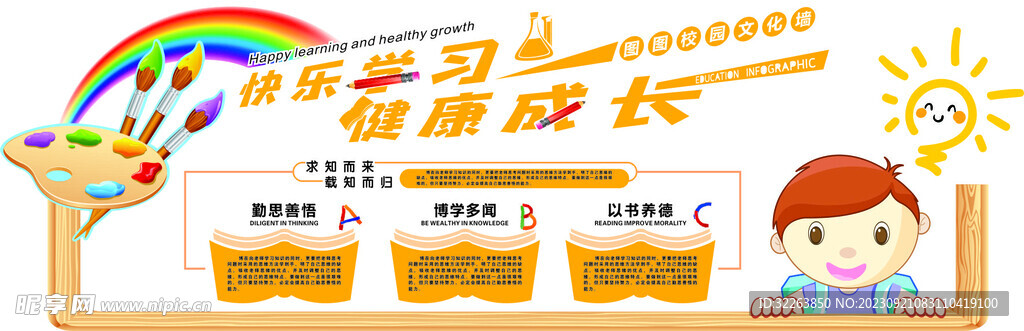 幼儿园校园文化墙展板