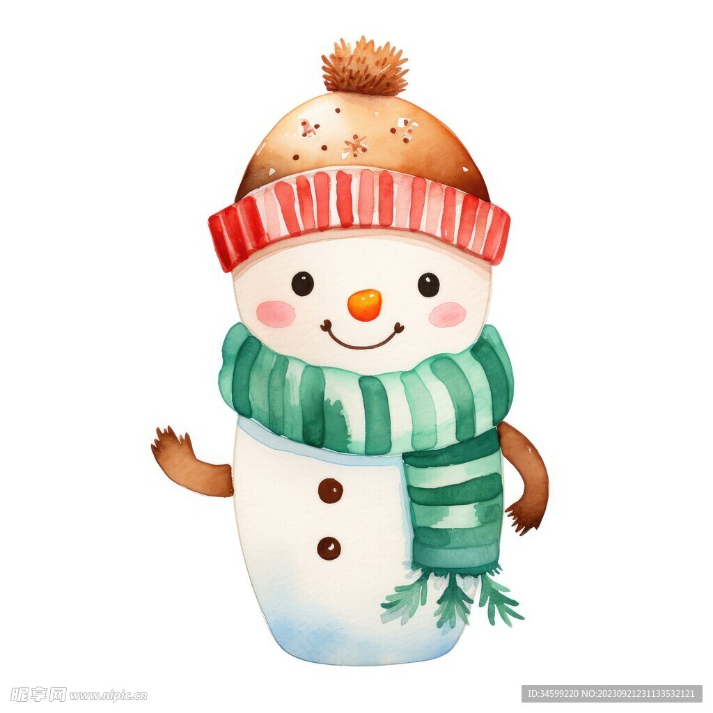卡通雪人插画