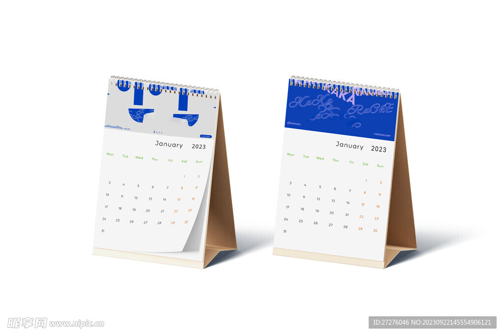 台历挂历样机