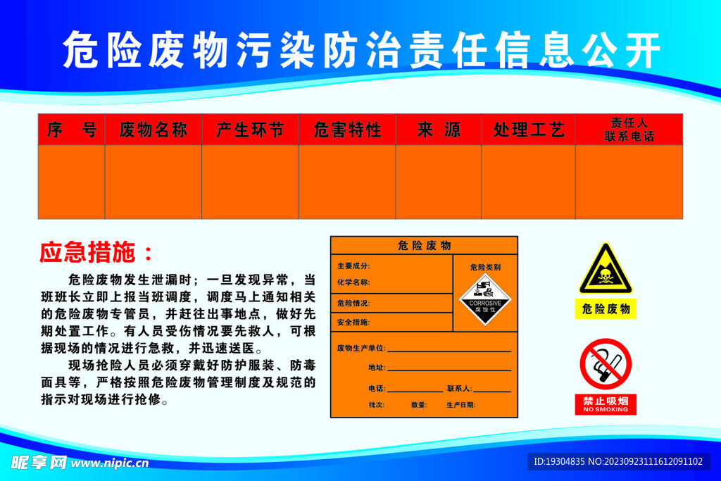 危险废物污染防治责任信息公开