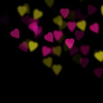 飞舞爱心光效光晕粒子背景