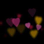 飞舞爱心光效光晕粒子背景