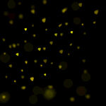 飞舞爱心光效光晕粒子背景