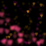 飞舞爱心光效光晕粒子背景