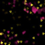 飞舞爱心光效光晕粒子背景