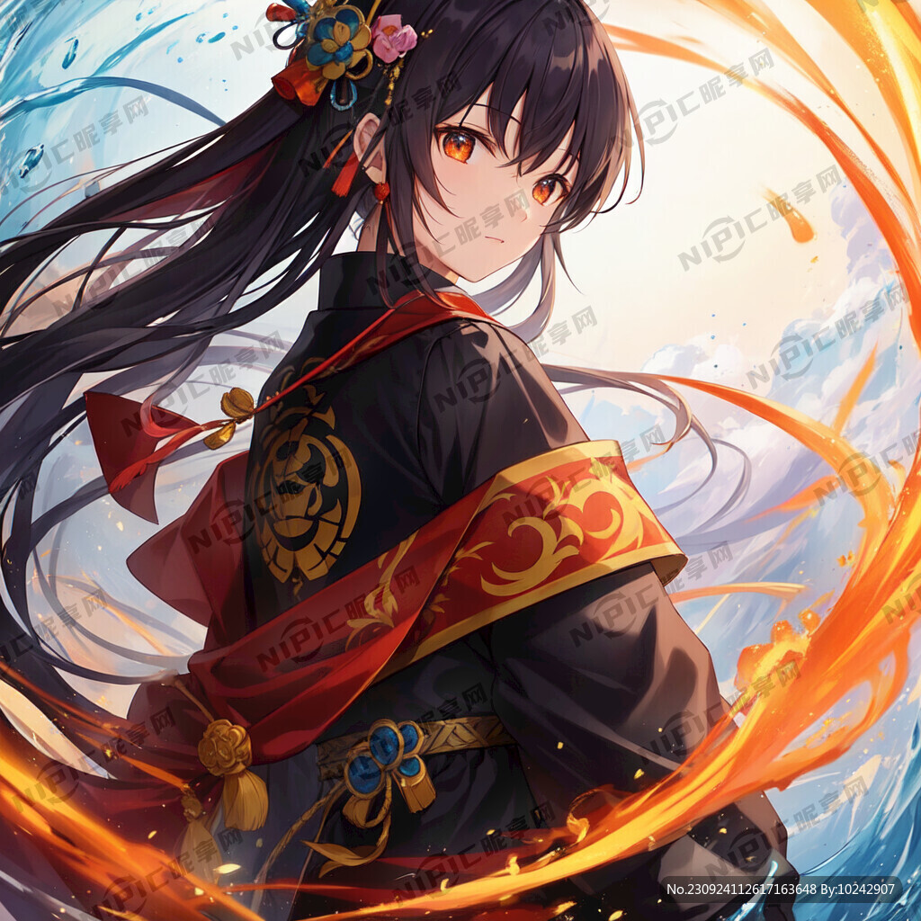 橙色背景 炫酷风格 男性