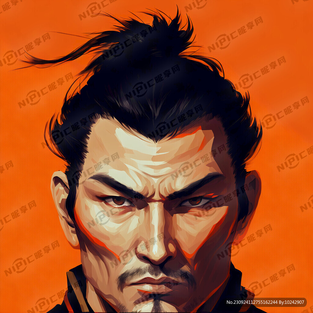 橙色背景 炫酷风格 男性