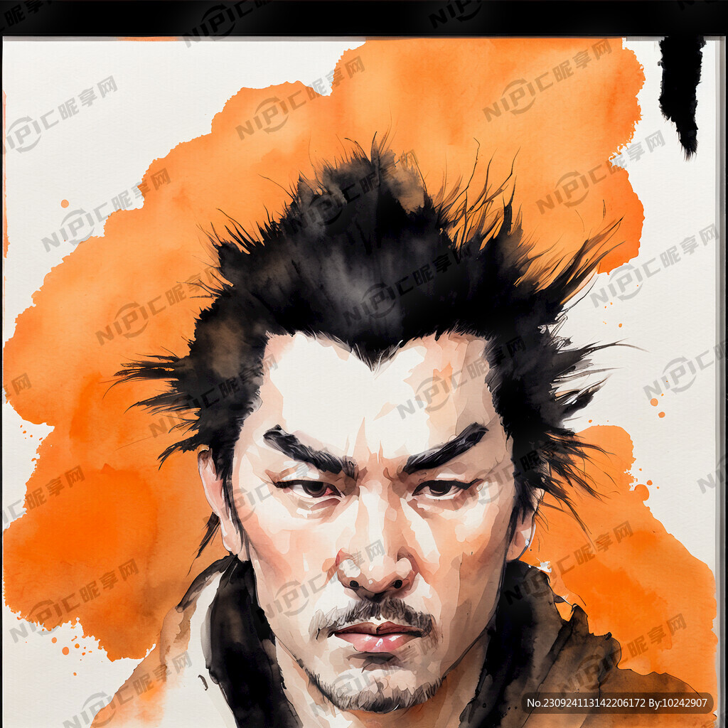 橙色背景 炫酷风格 女性