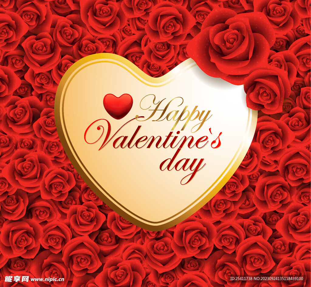 心状玫瑰背景