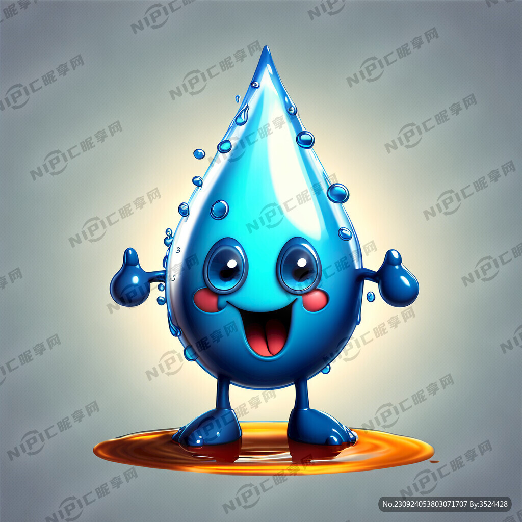 卡通水滴吉祥物