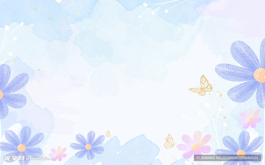 水彩花卉背景