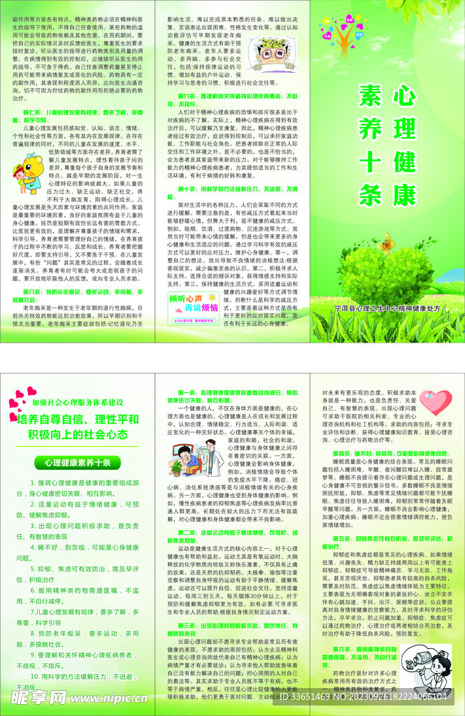 心理健康素养十条